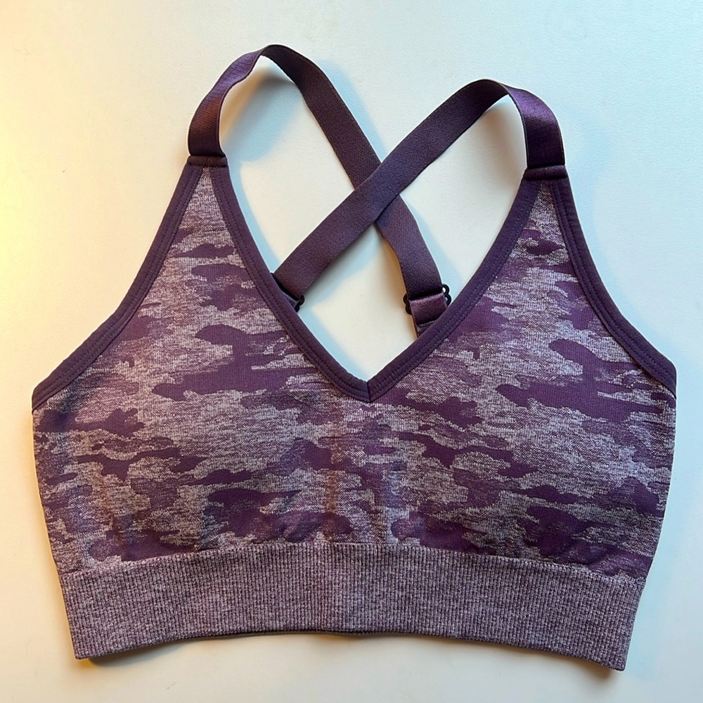 AYBL camo sports bra - maroon